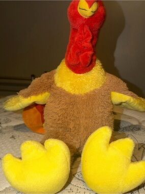 Plush Build-A-Bear Turkey Bird Toy - Yellow, Brown, Red